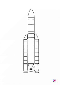 Coloriage d'Astronomie - Ariane 5
