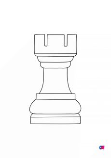 Coloriage Les échecs - La tour