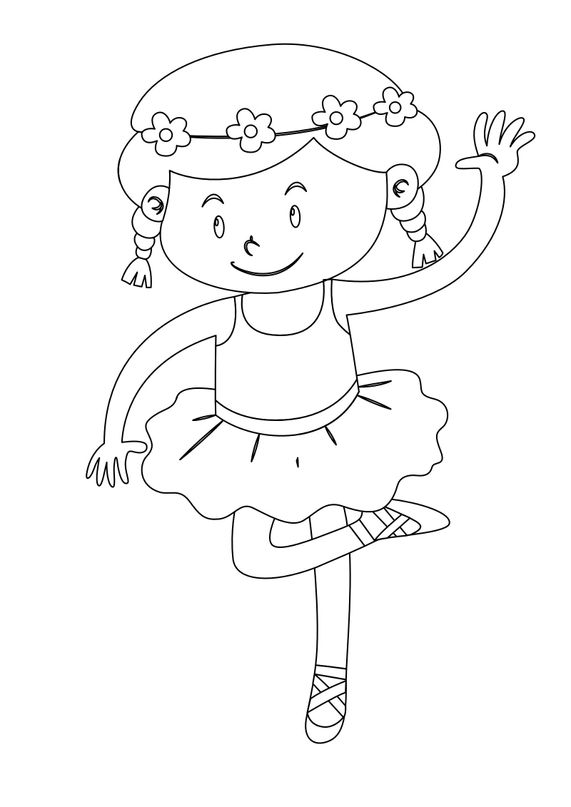 Coloriages de danseuses à imprimer  Petite danseuse étoile