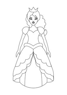 Coloriage de Princesses - Princesse blonde