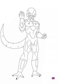 Coloriage dragon ball z - Golden Freezer puissance max