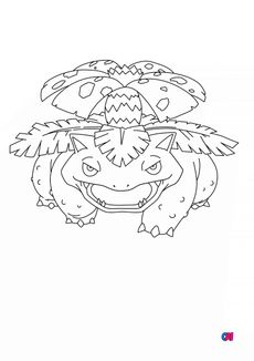 Coloriage Pokémon - 3 - Florizarre