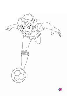 Coloriage football #12 : un dessin à imprimer avec Tête à modeler