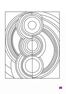 Coloriages de bâtiment et d'oeuvres d'art - Rythme - Delaunay