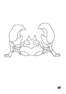 Coloriage Pokémon - 98 - Krabby