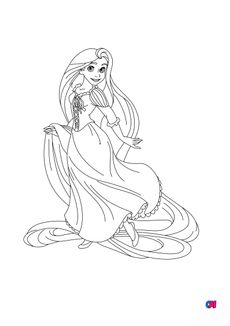 Coloriage Raiponce