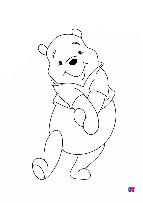 Coloriage Winnie l'ourson à imprimer  Winnie l'ourson