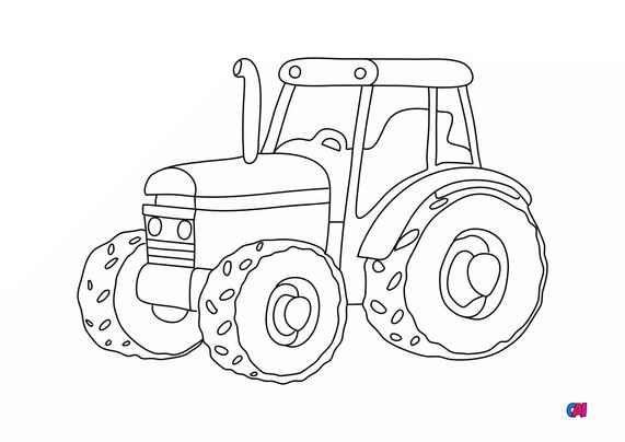 Mes premiers coloriages à imprimer  Tracteur de la ferme