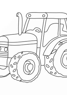 Mes premiers coloriages - Tracteur de la ferme