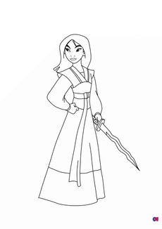 Coloriage Mulan - Mulan