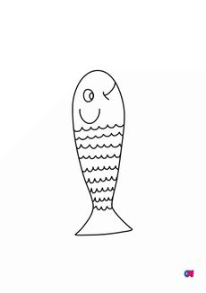 Coloriage Poissons d'Avril