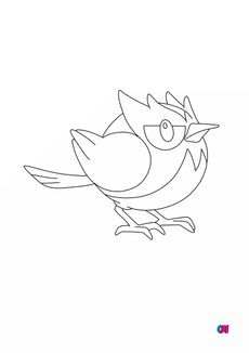 Coloriage Pokémon - 821 - Minisange