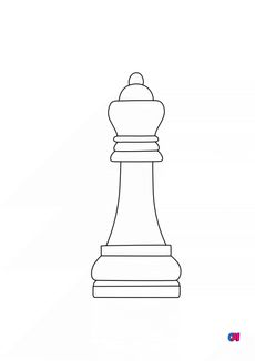 Coloriage Les échecs - La dame