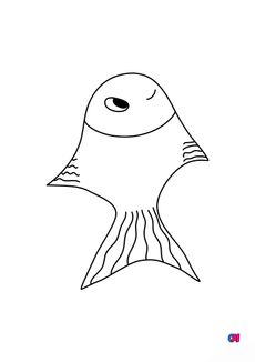 Coloriage Poissons d'avril - Poisson d'Avril 2