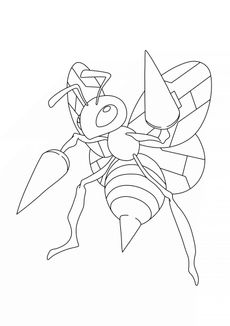 Coloriage Pokémon - 15 - Dardagnan