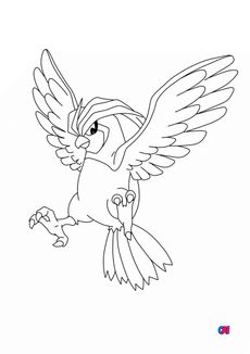 Coloriage Pokémon - 17 - Roucoups