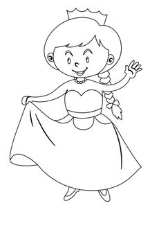 Coloriage de Princesses - La petite princesse