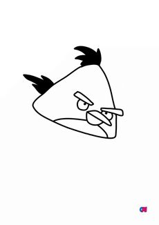 Coloriage Angry Birds - Chuck