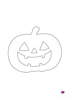 Coloriages Halloween - Citrouille 2