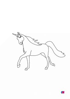 Coloriage Licornes - Licorne 1