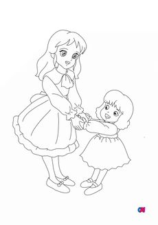 Coloriage Princesse Sarah - Sarah et Lottie