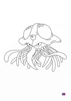 Coloriage Pokémon - 73 - Tentacruel