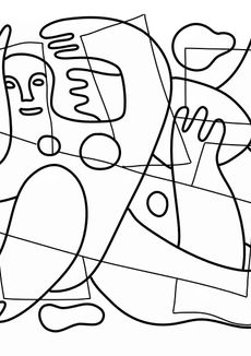 Coloriages de bâtiment et d'oeuvres d'art - Fernand Leger - Peinture dans l'espace