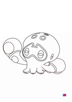 Coloriage Pokémon - 852 - Poulpaf