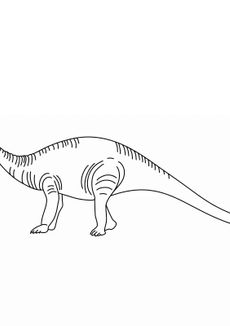 Coloriage de dinosaures - Diplodocus 2