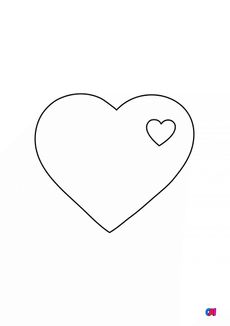 Mes premiers coloriages - Coeur dans un coeur