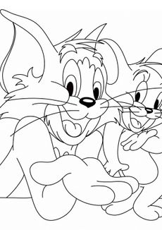 Coloriage Tom et Jerry