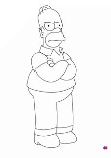 Coloriage Simpson - Homer Simpson