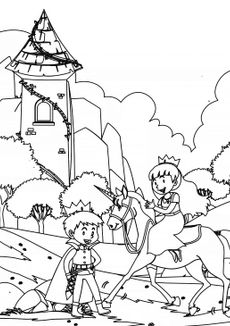 Coloriage De Princesses A Imprimer La Princesse Et Le Chevalier