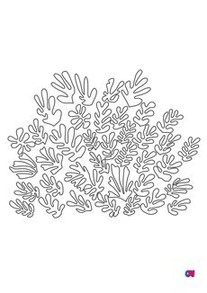 Coloriages de bâtiment et d'oeuvres d'art - Le printemps - Matisse