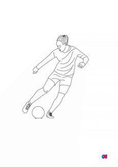 Coloriage Football - Footballeuse