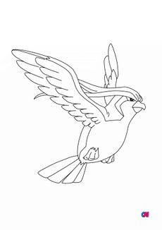 Coloriage Pokémon - 18 - Roucarnage