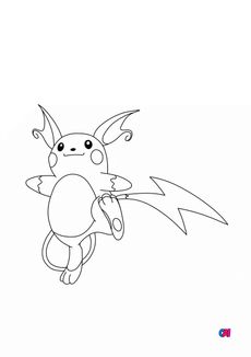 Coloriage Pokémon - 26 - Raichu