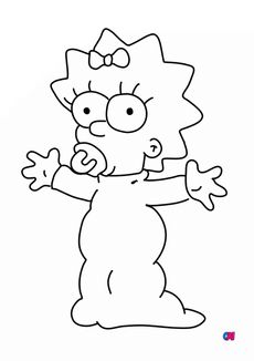 Coloriage Simpson - Maggie Simpson