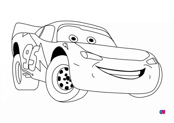 Coloriage Cars à imprimer  Flash McQueen