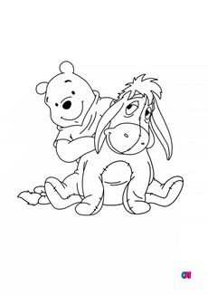 Coloriage Winnie l'ourson - Winnie et Bourriquet
