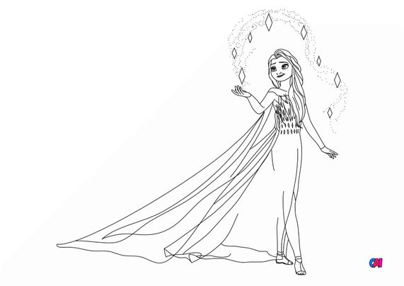 Coloriage La Reine Des Neiges A Imprimer Elsa Le Cinquieme Esprit