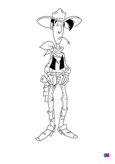 Coloriage Lucky Luke - Lucky Luke 2