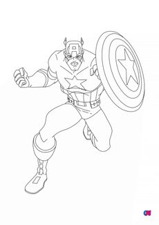 Coloriage Avengers - Captain America