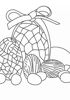 Coloriage Pâques - Oeufs de pâques