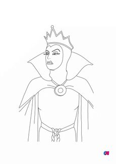 Coloriage Blanche Neige - La reine