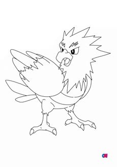 Coloriage Pokémon - 21 - Piafabec