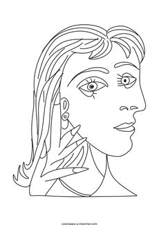 Coloriages de bâtiment et d'oeuvres d'art - Picasso - Dora Maar