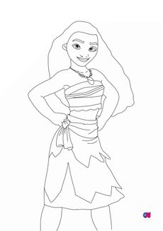 Coloriage Vaiana - Vaiana