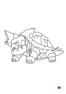 Coloriage Pokémon - 834 - Torgamord