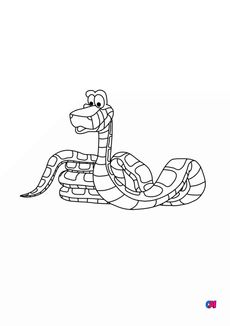 Coloriages le livre de la jungle - Kaa